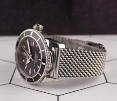 Breitling 42mm Superocean Heritage Mesh Bracelet Mens Automatic Watch A17321