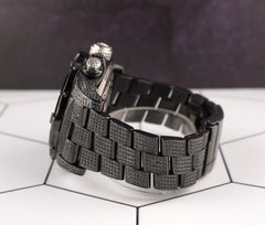 Breitling Super Avenger 48mm 8ct Iced out Black Dial Steel Mens Watch A13370