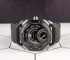 Bvlgari 43mm Octo Bi-Retro Gerald Genta Steel Rubber Band Watch OBR.Y.1C
