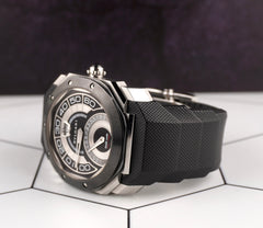 Bvlgari 43mm Octo Bi-Retro Gerald Genta Steel Rubber Band Watch OBR.Y.1C