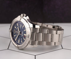 Breitling 44mm Colt Blue Dial Automatic Steel Mens Watch A17388 Papers