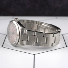 Rolex Oyster Perpetual 31mm Salmon Dial Steel Ladies Watch 77080 Papers