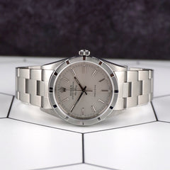 Rolex Oyster Perpetual Air King 34mm Silver Dial Steel Watch 14010 Papers
