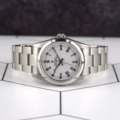 Rolex Oyster Perpetual 31mm White Dial Steel Ladies Watch 67480 Papers