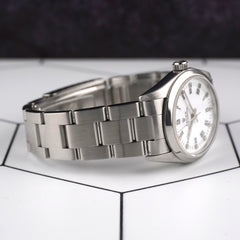 Rolex Oyster Perpetual 31mm White Dial Steel Ladies Watch 67480 Papers