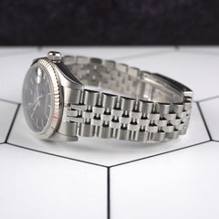 Rolex Oyster Perpetual Datejust 31mm Black Dial Steel Jubilee Watch 78274 Papers