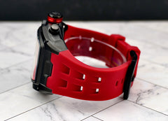 IceTime 45mm Men's Red Black Dial Steel Mens Watch 0.10ct Diamonds IT24