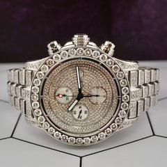 Breitling Super Avenger 48mm 20ct Iced out Diamonds Steel Mens Watch A13370