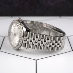 Rolex Datejust 31mm Silver Diamond Dial & Bezel Jubilee Steel Watch 278384RBR