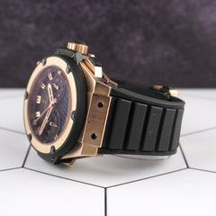 Hublot King Power Foudroyante 48mm 18K RG Black Dial Men's Watch 715.PX.1128.RX