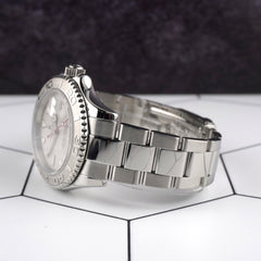 Rolex Yacht-master 40mm Steel Platinum Dial Bezel Men's Watch 16622 Papers