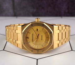 Audemars Piguet Royal Oak 33mm 18k Yellow Gold 50th Anniversary Watch 15050BA