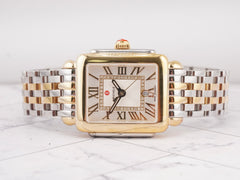 Michele 31mm Deco Madison Silver Set with Diamonds Dial Ladies Watch 0.10ct