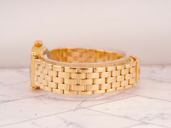 Audemars Piguet 19mm Carnegie 18k YG White Dial Diamond Bezel Ladies Watch