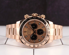 Rolex Daytona Cosmograph 40mm 18K Rose Gold Oyster Rose Gold Dial Watch 116505