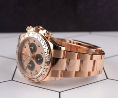 Rolex Daytona Cosmograph 40mm 18K Rose Gold Oyster Rose Gold Dial Watch 116505