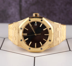 Audemars Piguet Royal Oak 37mm Frosted Gold Automatic Carolina Bucci 15454BA