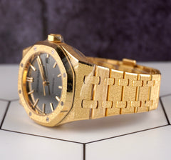 Audemars Piguet Royal Oak 37mm Frosted Gold Automatic Carolina Bucci 15454BA