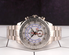 Rolex 44mm Yacht-master II Regatta 18K White Gold Platinum Men's Watch 116689