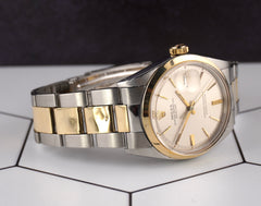 Rolex Vintage 36mm Datejust Mens Yellow Gold & Steel Watch Oyster Silver 1600