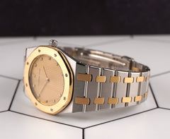 Audemars Piguet 33mm Royal Oak 2-Tone Unisex Gold Dial Quartz Watch 56303SA