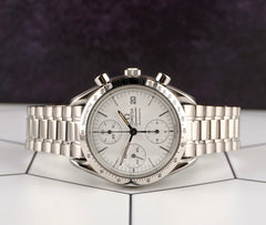 Omega 39mm Speedmaster Chronograph Date White Dial Automatic Watch 3511.20