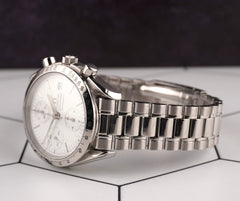 Omega 39mm Speedmaster Chronograph Date White Dial Automatic Watch 3511.20