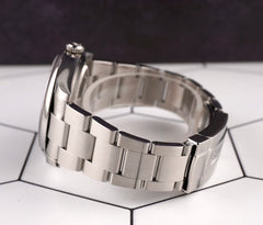 Rolex Men's 41mm Oyster Perpetual Steel Blue Dial Smooth Men's Watch 124300