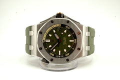 Audemars Piguet 42MM Offshore Diver Steel Green Dial 15720ST.OO.A052CA.01
