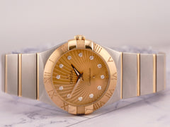 Omega Constellation 35mm 2-Tone 18k YG & SS Gold Dial 123.20.24.60.58.001