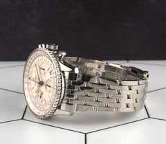 Breitling 42mm Navitimer Chronograph Silver Dial Steel Men's Watch A23322