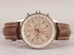Breitling Montbrilliant 40mm Limited Steel Leather Brand Creme Dial AB0131