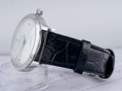Jaeger-LeCoultre Master Control 37mm Steel Leather Band Silver Dial 140.840.872B