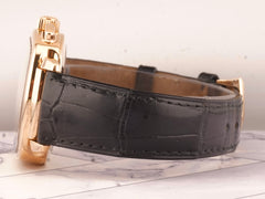 Patek Philippe Chronograph 35.5X40mm 18k RG Leather Band Black Dial 7071R-010