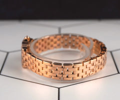 Cartier 18.7mm Santos Demoiselle Mini Rose Gold Diamond Ladies Watch 2855