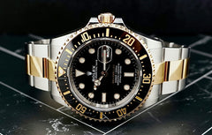 Rolex Sea-dweller 43mm Steel Yellow Gold Black Dial Mens Watch 126603