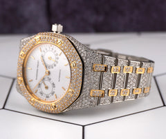 Audemars Piguet Royal Oak 2-Tone Gold 36mm Iced Out 15ct Diamonds 25572SA