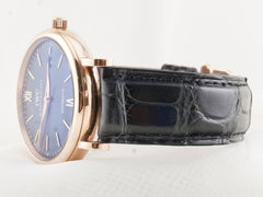 IWC Portofino 40mm 18K RG Blue Dial Leather Strap Men's Watch IW356522