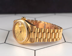 Rolex President 31mm Datejust Midsize Yellow Gold Vintage Ladies Watch 68278