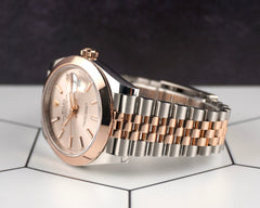Rolex Datejust 41mm Steel Rose Gold Sundust Dial Men's Watch 126301