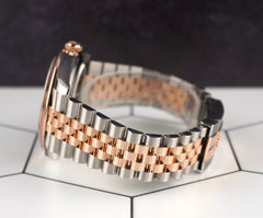 Rolex Datejust 41mm Steel Rose Gold Sundust Dial Men's Watch 126301