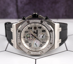 AUDEMARS PIGUET Royal Oak Offshore 42mm 4ct Diamonds Steel Watch 25770ST