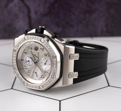 AUDEMARS PIGUET Royal Oak Offshore 42mm 4ct Diamonds Steel Watch 25770ST