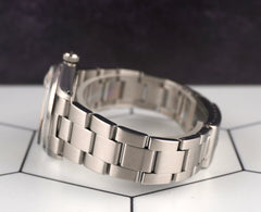Rolex 34mm OysterDate Precision Silver Dial Vintage Steel Men's Watch 6694