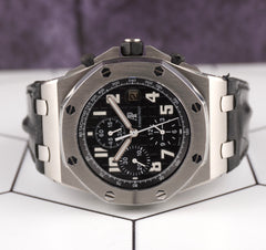 AUDEMARS PIGUET Royal Oak Offshore 42mm Black Dial Steel Watch 26170ST Papers