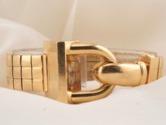 Van Cleef & Arpels Cadenas 24mm x 12mm Silver Dial Smooth 18K YG VCA 23.8x13
