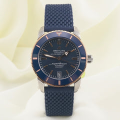 Breitling Superocean H√©ritage II B20 SS & 18K RG Blue Dial MSRP $7,250
