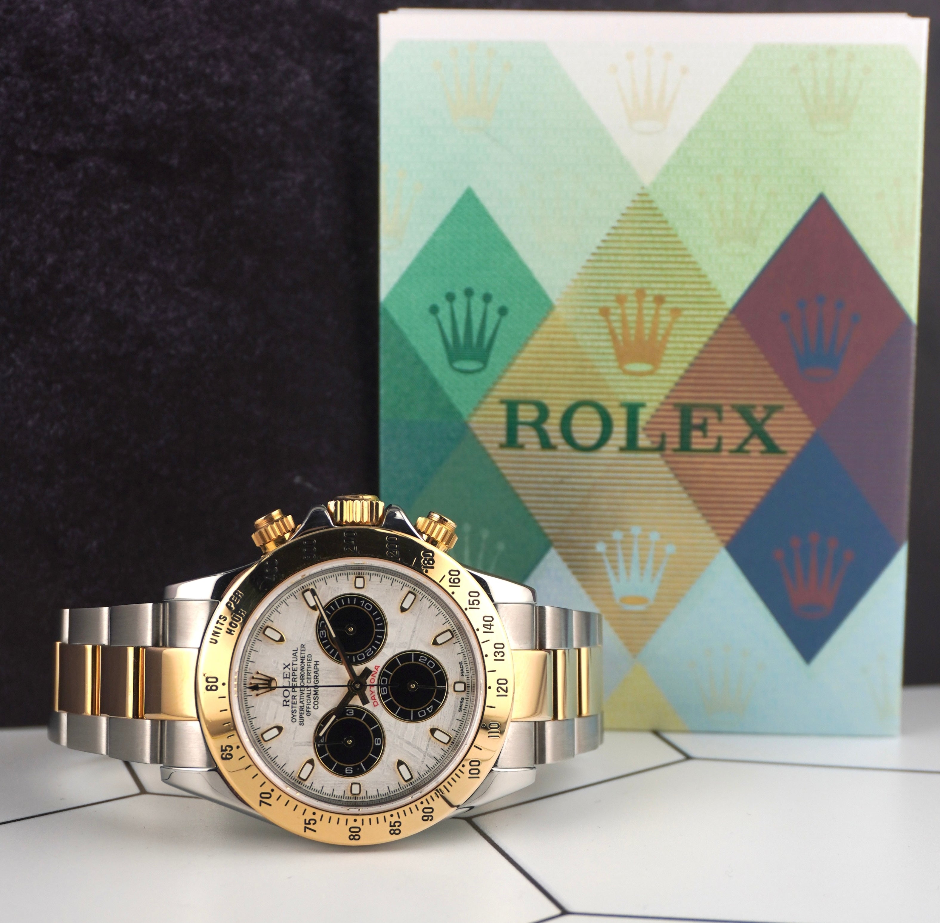 Rolex Daytona Cosmograph 40mm 18k/Steel Men's Oyster METEORITE