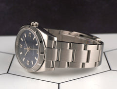 Rolex 34mm Oyster Perpetual Air King Blue Dial Steel Mens Watch 114210