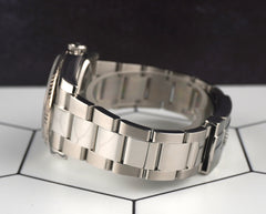 Rolex 36mm Datejust Steel White Gold Black Dial Oyster Men's Watch 116234